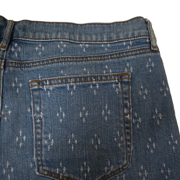 LOFT Womens 12/31 Frayed Hem Stitch Pattern Jean Shorts - Picture 4 of 10
